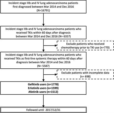 Treatment Options of First-Line Tyrosine Kinase Inhibitors and Subsequent Systemic Chemotherapy Agents for Advanced EGFR Mutant Lung Adenocarcinoma Patients: Implications From Taiwan Cancer Registry Cohort